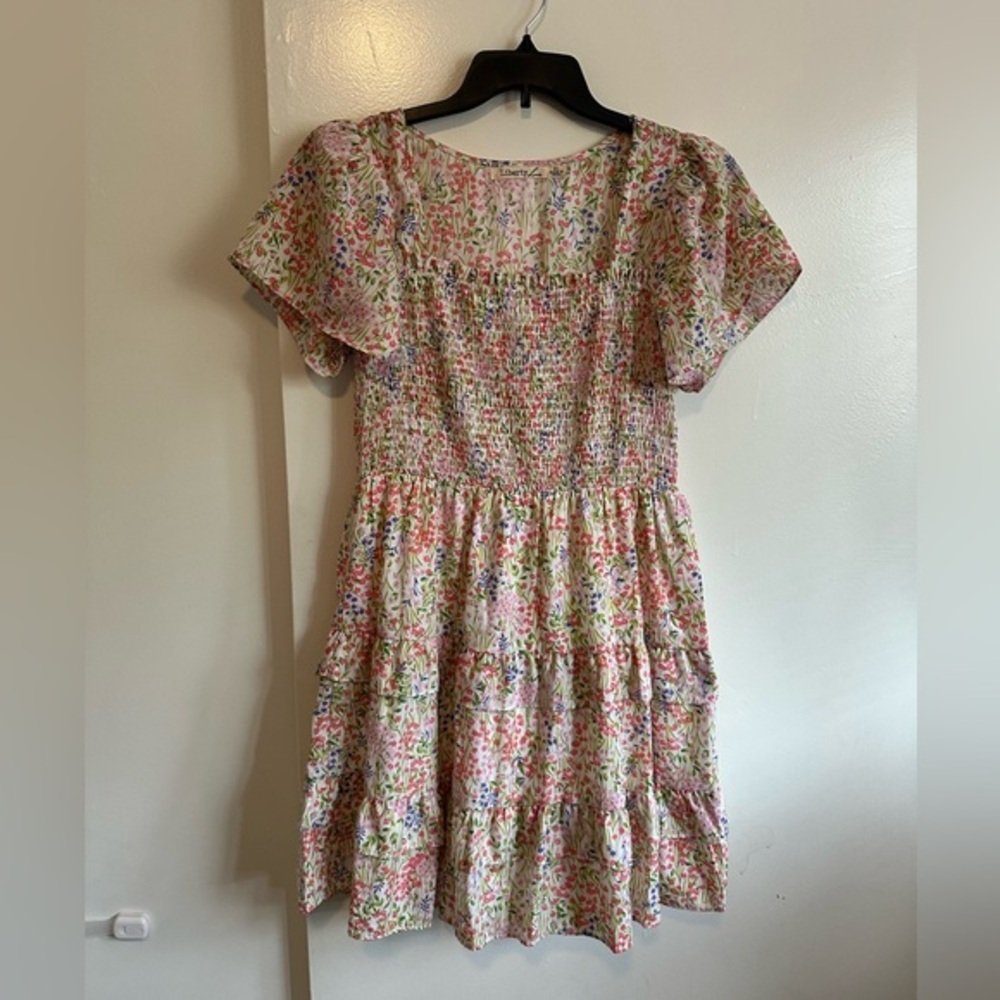 Liberty Love Floral Smocked Mini Dress
